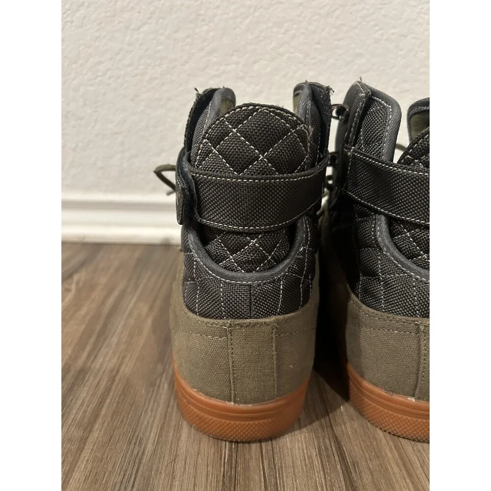 Vlado Atlas 2 High Top Sneakers Gray/Green Quilted Ankle Strap Men's Size 12